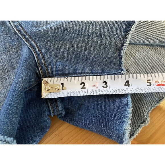 Kut From The Kloth Gidget Size 14 Fray Mid Rise Denim Short Summer Beachy Boho - Picture 11 of 11